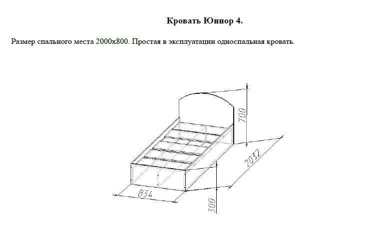 Кровать «Юниор -4» (Регион 058) в Нижнем Новгороде фото №2