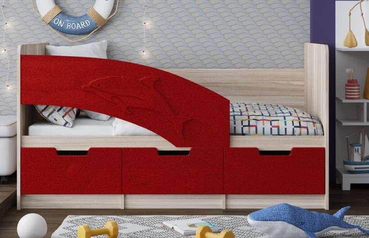Кровать «ДЕЛЬФИН-6» разл.цвета, два размера,выкатные ящики в Нижнем Новгороде фото №9