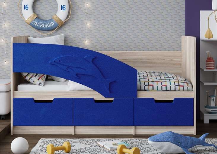 Кровать «ДЕЛЬФИН-6» разл.цвета, два размера,выкатные ящики в Нижнем Новгороде фото №17