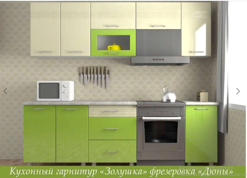 Кухня «Золушка» 1,8 м Глянец с фрезеровкой (Премиум) в Нижнем Новгороде фото №11