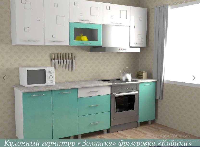 Кухня «Золушка» 1,8 м Глянец с фрезеровкой (Премиум) в Нижнем Новгороде фото №14