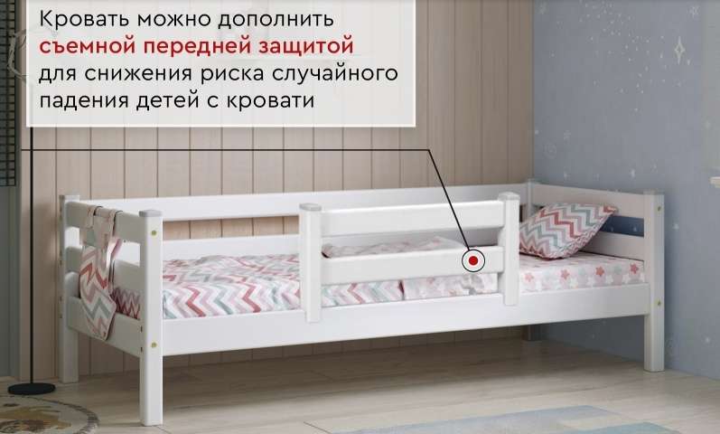 Кровать «Соня» Вариант 2 с задней защитой (Мебельград) в Нижнем Новгороде фото №3