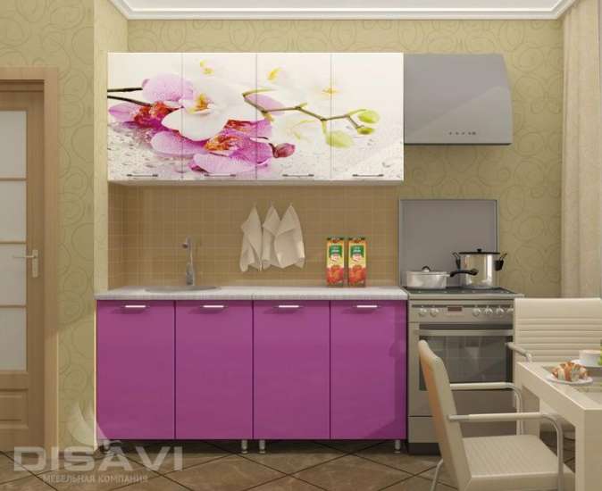 Кухня с фотопечатью «Орхидея» Четыре размера (Дисави) в Нижнем Новгороде фото №1