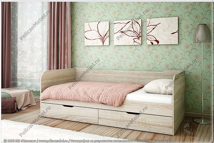 Кровать с ящиками Пеликан, различные расцветки в Нижнем Новгороде фото №1