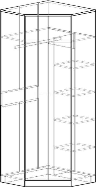 Шкаф угловой с зеркалом «Азалия 23» (Аквилон) в Нижнем Новгороде фото №2