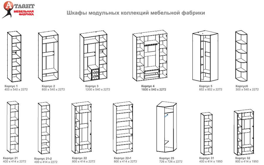 Шкафы «СИТИ» с распашными дверями (Атлант) в Нижнем Новгороде фото №8