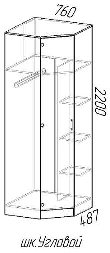 Шкаф угловой «ЭРА» в Нижнем Новгороде фото №3