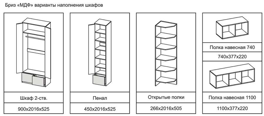 Детская «БРИЗ» вариант-2 МДФ модульная в Нижнем Новгороде фото №3