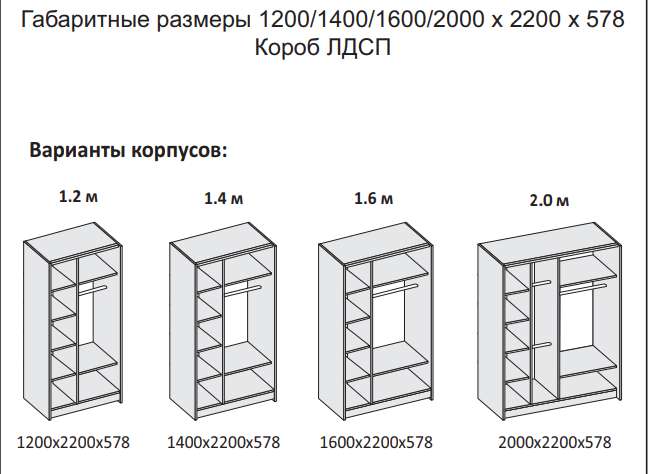 Шкаф-купе ИННЭС-5 вариант 2, четыре размера в Нижнем Новгороде фото №2