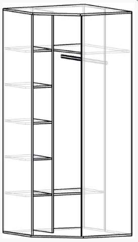 Шкаф угловой «Гармония» с зеркалом и без в Нижнем Новгороде фото №3
