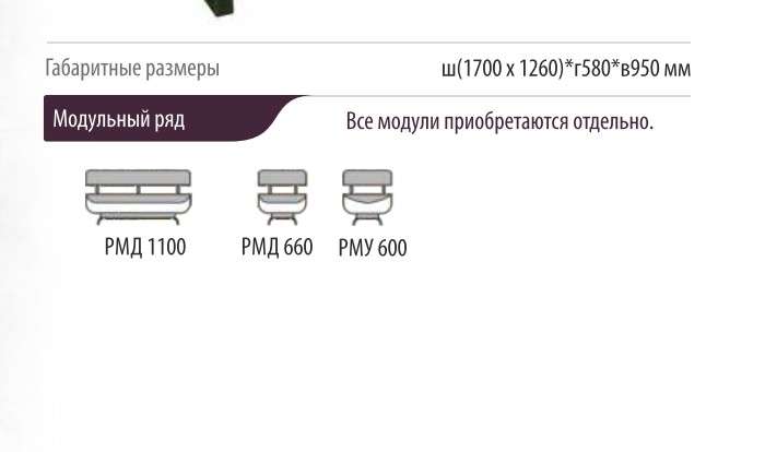 Диванчик модульный «РЕАЛ» в Нижнем Новгороде фото №3