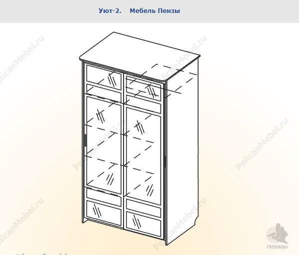 Шкаф-купе «Уют 2» (Пеликан) в Нижнем Новгороде фото №2