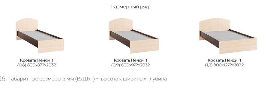 Кровать «НЕНСИ-1» 0,8м 0,9м 1,2м (Тэкс) в Нижнем Новгороде фото №2