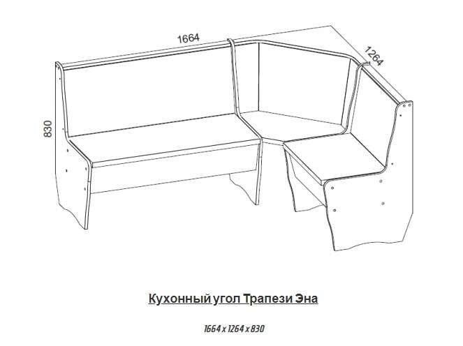 Скамья угловая «Трапези Эна» (Атлант) в Нижнем Новгороде фото №2