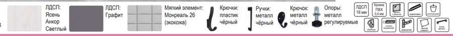 Прихожая «Эльза» Два цветовых решения (Аквилон) модульная в Нижнем Новгороде фото №7