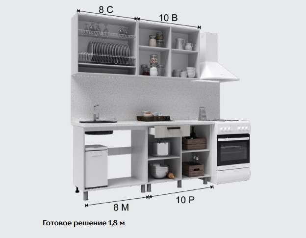 Кухня «Тоскана» готовое решение 1,8м и 2,0м (Тэкс) в Нижнем Новгороде фото №3