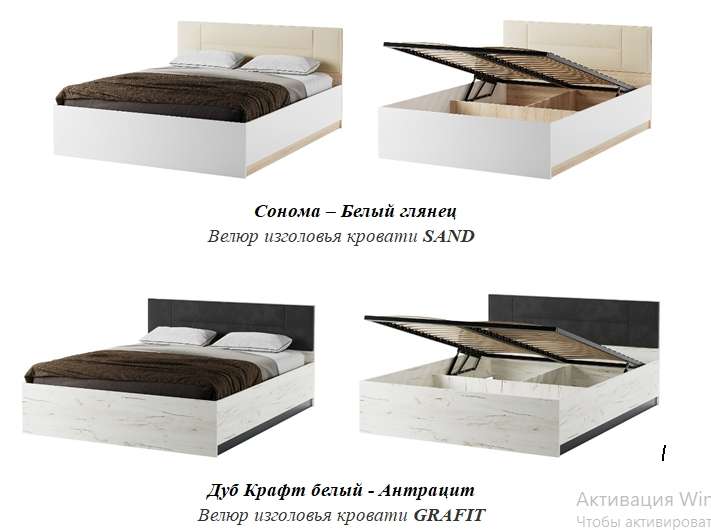 Кровать «БЕАТРИС» с ПМ, Два размера, Два цвета (Памир) в Нижнем Новгороде фото №5