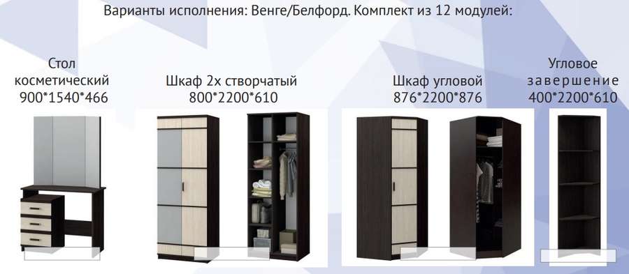 Спальный гарнитур «Сакура» Модульный (Дисави) в Нижнем Новгороде фото №4