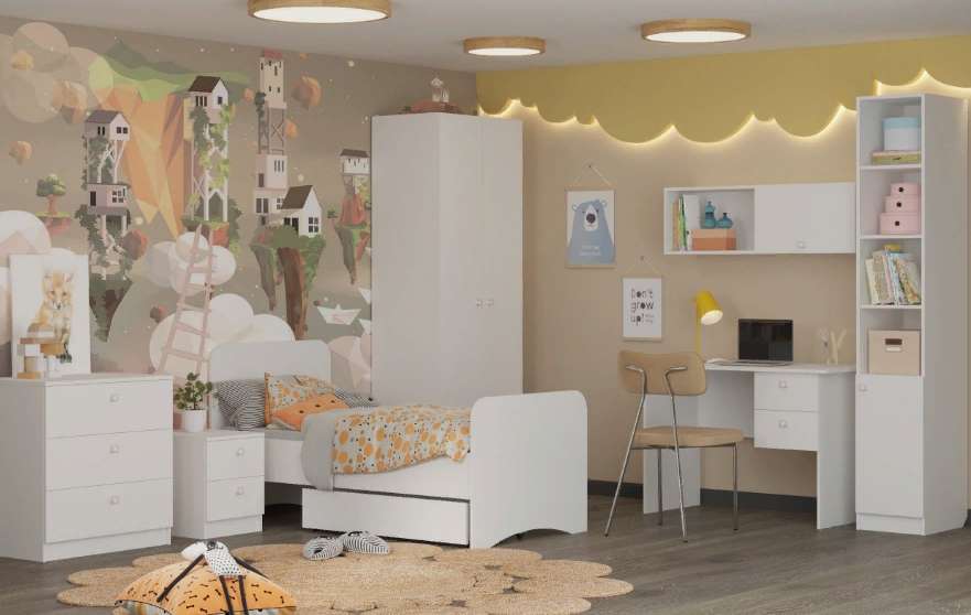 Набор мебели для детской «Смарти» Белый/ Лайм и Белый в Нижнем Новгороде фото №16