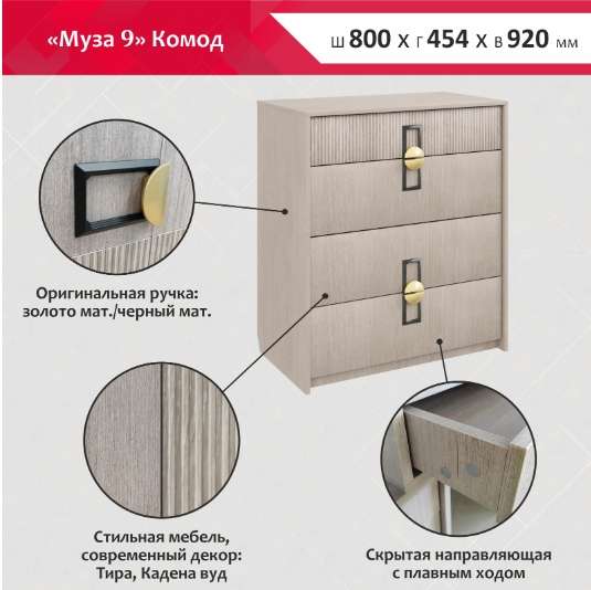 Спальный гарнитур «Муза» (Аквилон) в Нижнем Новгороде фото №5