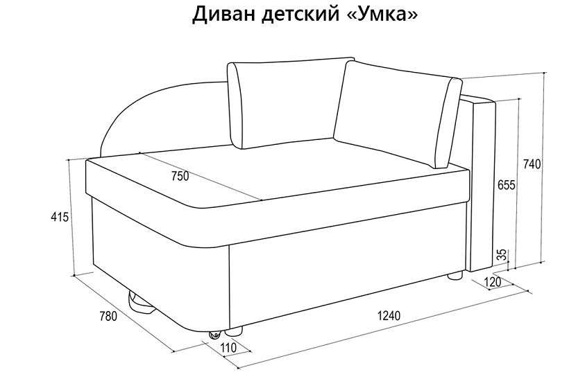 Диван детский «Умка» (Аквилон) в Нижнем Новгороде фото №14