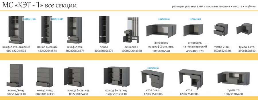Молодежная «KЭТ-1» Модульная Композиция 1 в Нижнем Новгороде фото №33