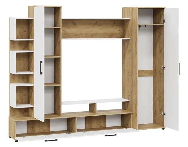 Стенка «Дакота» Дуб Крафт золотой/Антрацит и Белый Ясень (ТриЯ) в Нижнем Новгороде фото №5