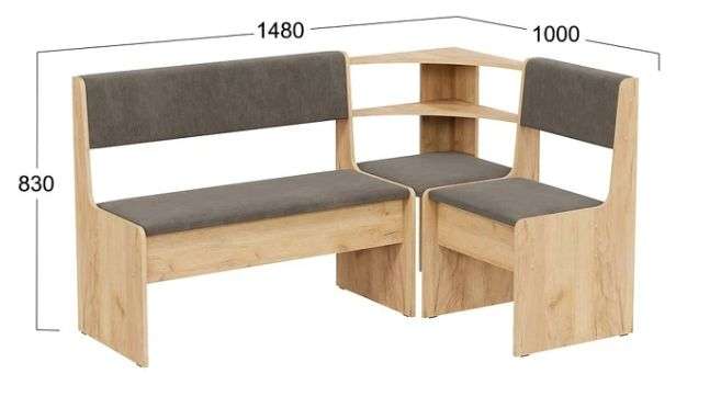 Скамья угловая «Ларго» (ТриЯ) в Нижнем Новгороде фото №3