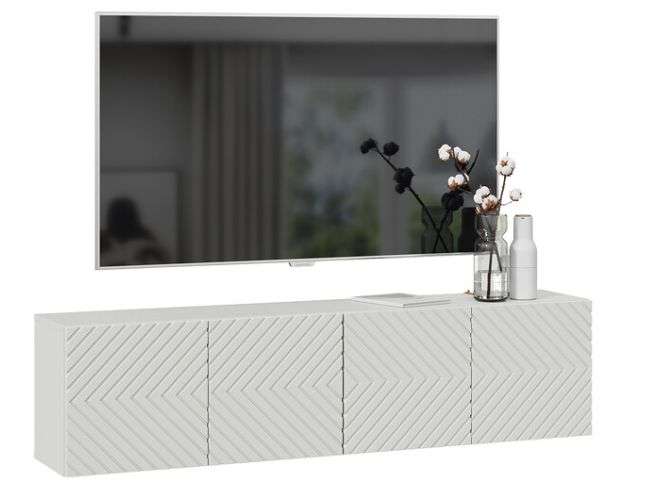 Тумба ТВ «Танго» Белый/Холст белый (ТриЯ) в Нижнем Новгороде фото №3