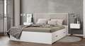 Кровать «Стенли» с ящиками Белый Ясень, Велюр Confetti Smoke None