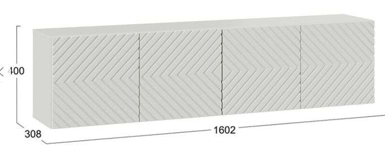 Тумба ТВ «Танго» Белый/Холст белый (ТриЯ) в Нижнем Новгороде фото №2