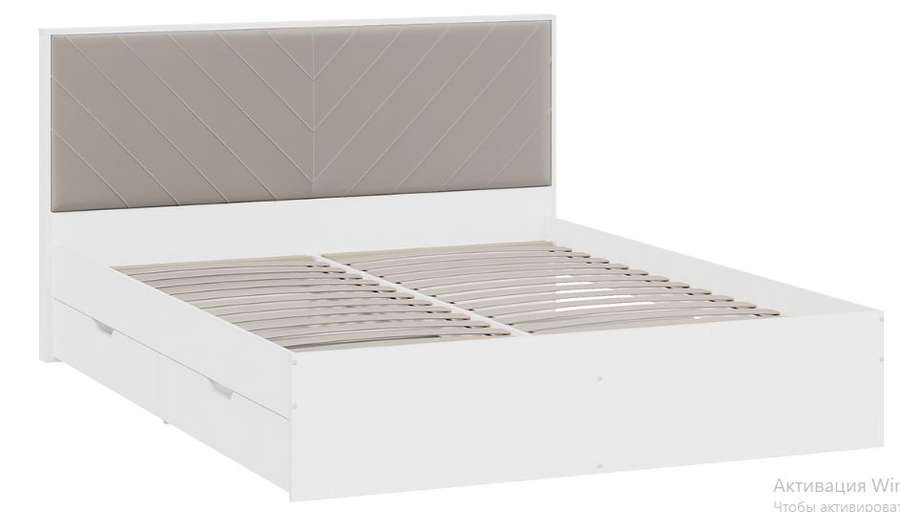 Кровать «Стенли» с ящиками Белый Ясень, Велюр Confetti Smoke в Нижнем Новгороде фото №7
