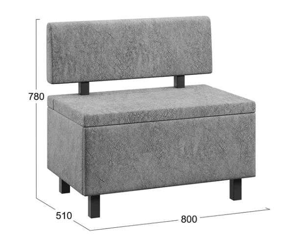 Скамья прямая «Брайтон» (800 мм) (ТриЯ) в Нижнем Новгороде фото №3