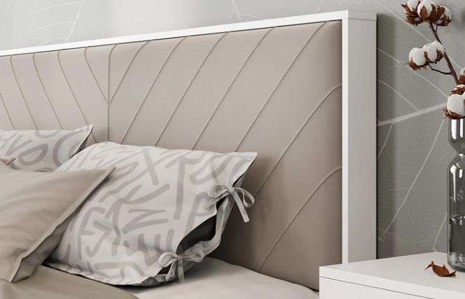 Кровать «Стенли» с ящиками Белый Ясень, Велюр Confetti Smoke в Нижнем Новгороде фото №3