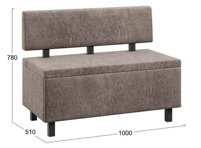 Скамья прямая «Брайтон» (1000 мм) (ТриЯ) в Нижнем Новгороде фото №3