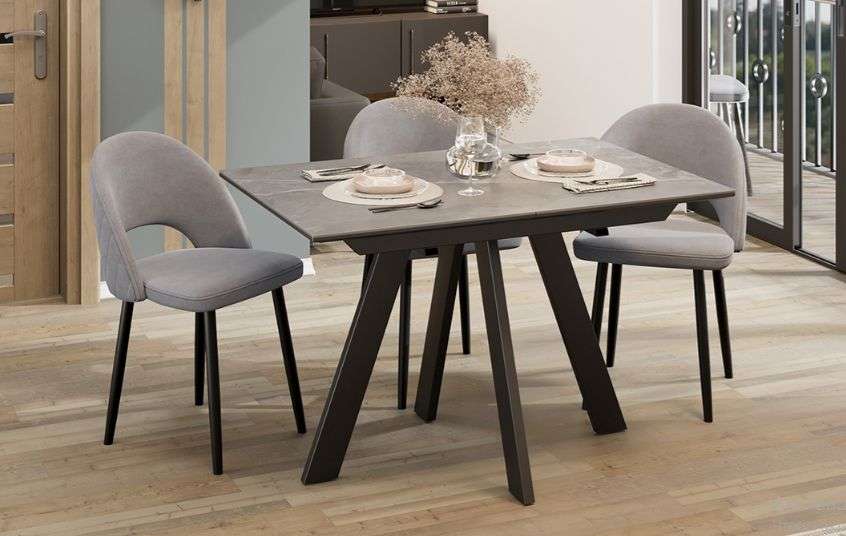 Стол обеденный «Бронкс» Тип 1 Черный муар, Керамика матовая в Нижнем Новгороде фото №2