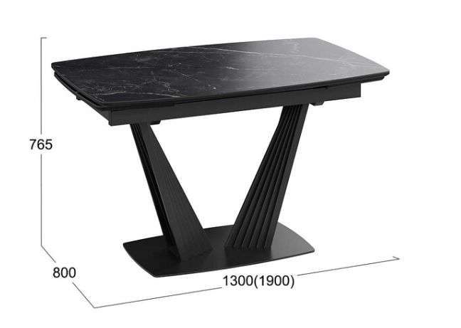 Стол раздвижной «Трэвис» Тип 1 Черный муар, Керамика матовая в Нижнем Новгороде фото №4