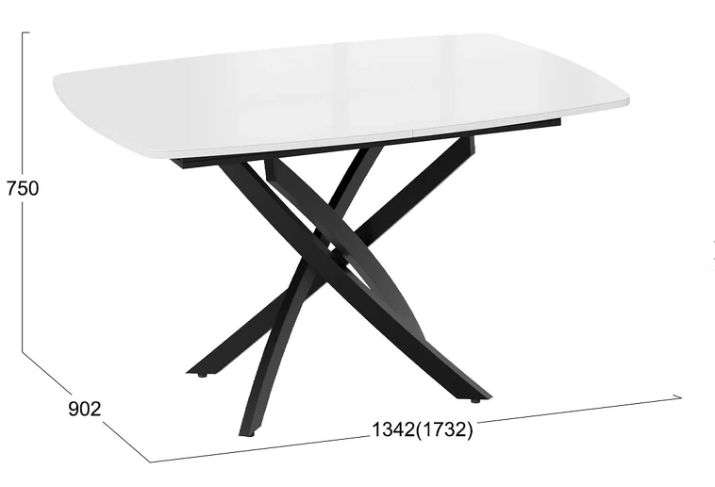 Стол обеденный раздвижной «Ниагара» Тип 1 Черный муар, Стекло в Нижнем Новгороде фото №4