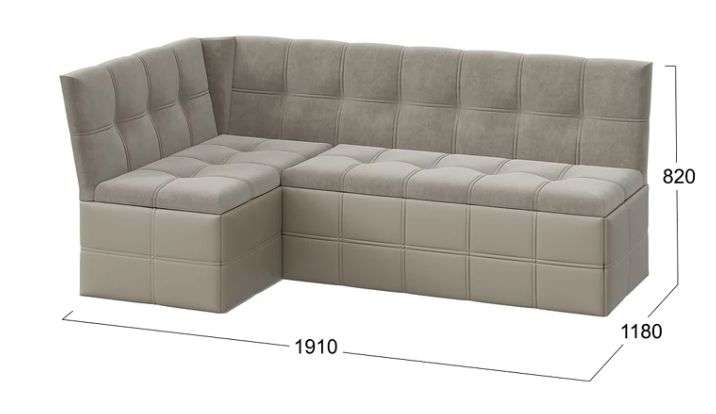 Скамья угловая со спальным местом «Домино» (Кожзам/Велюр) ТриЯ в Нижнем Новгороде фото №3