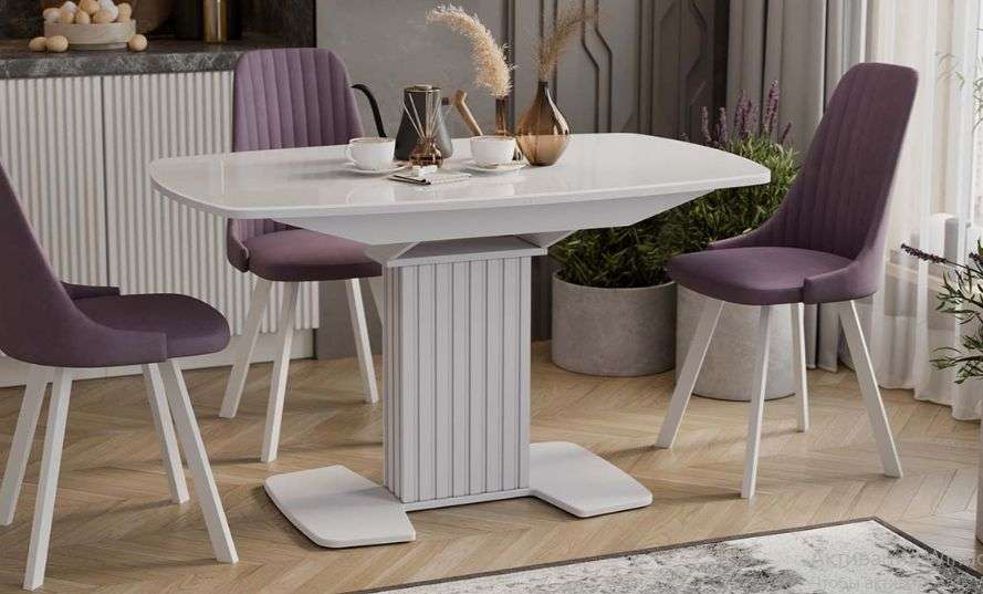 Стол обеденный раздвижной «Хилтон» Тип 2, Стекло (ТриЯ) в Нижнем Новгороде фото №1