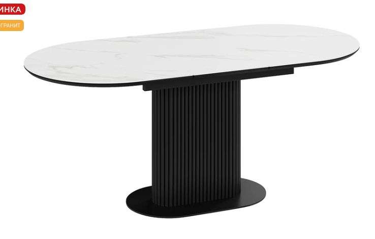 Стол обеденный раздвижной «Эридан» Тип 2 Черный муар, Керамика в Нижнем Новгороде фото №8