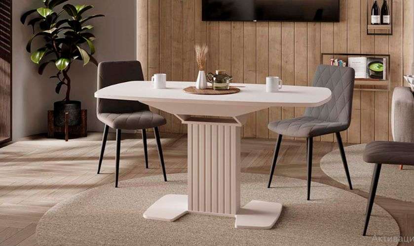 Стол обеденный раздвижной «Хилтон» Тип 1, Стекло (ТриЯ) в Нижнем Новгороде фото №3