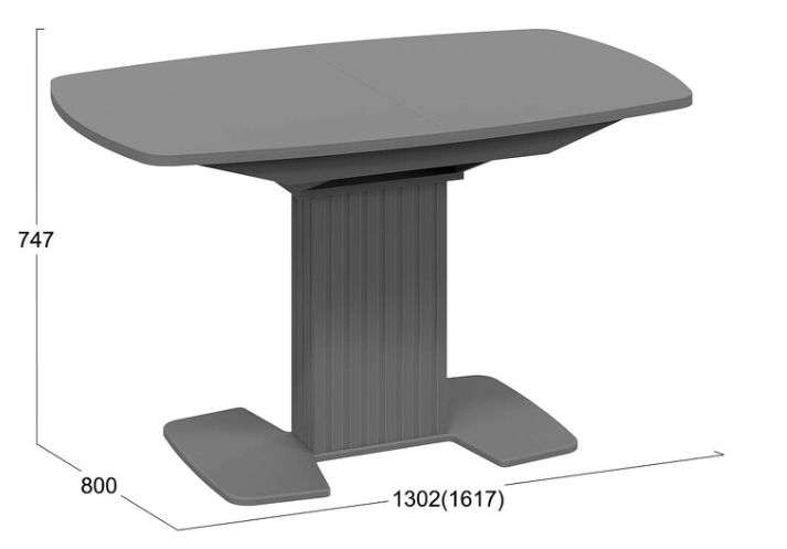 Стол обеденный раздвижной «Хилтон» Тип 2, Стекло (ТриЯ) в Нижнем Новгороде фото №4