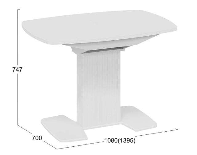 Стол обеденный раздвижной «Хилтон» Тип 1, Стекло (ТриЯ) в Нижнем Новгороде фото №4