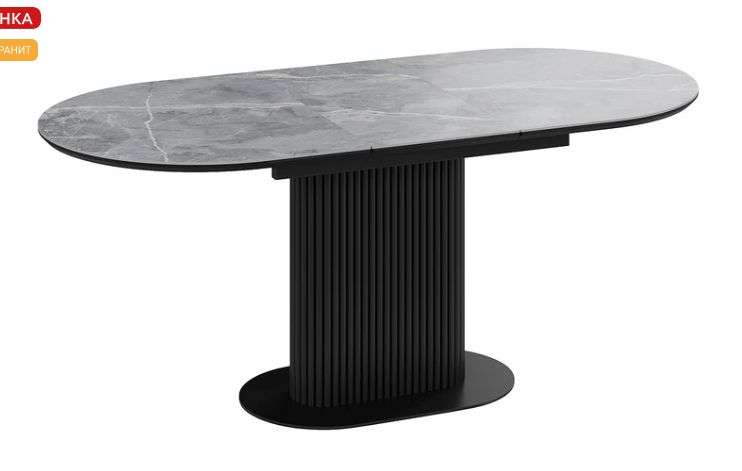 Стол обеденный раздвижной «Эридан» Тип 2 Черный муар, Керамика в Нижнем Новгороде фото №10