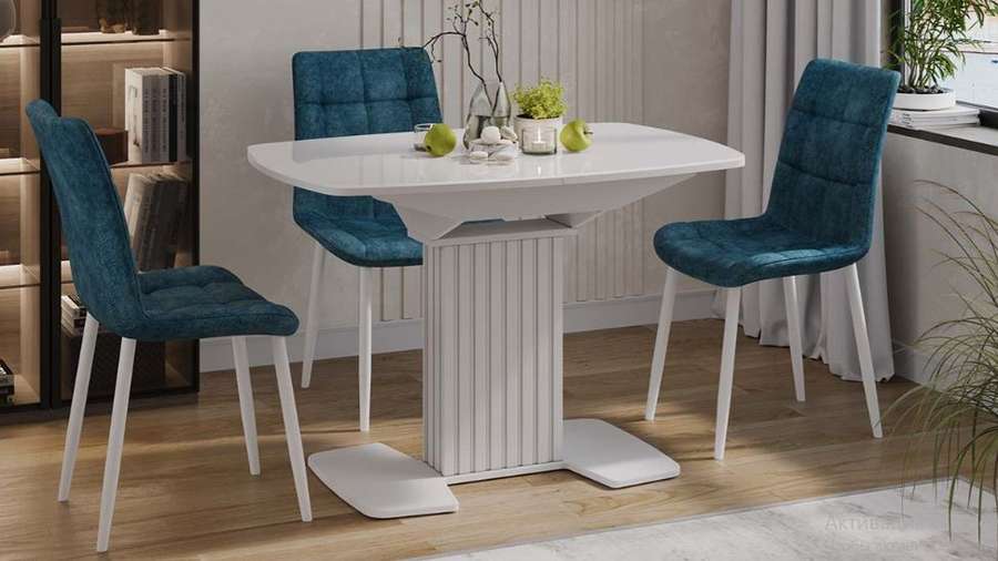 Стол обеденный раздвижной «Хилтон» Тип 1, Стекло (ТриЯ) в Нижнем Новгороде фото №2