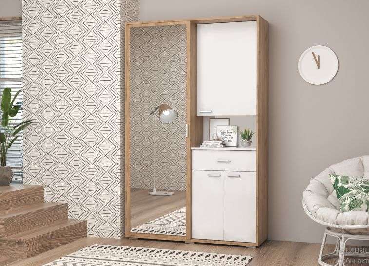 Прихожая «Иннэс-4» Дуб крафт золотой/Белый (Диал) в Нижнем Новгороде фото №1