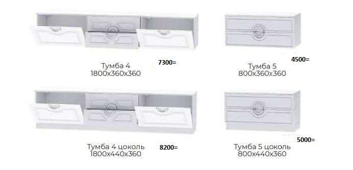 Спальный гарнитур «Иннэс-7 Ника» Набор-3 Модульный (Диал) в Нижнем Новгороде фото №5