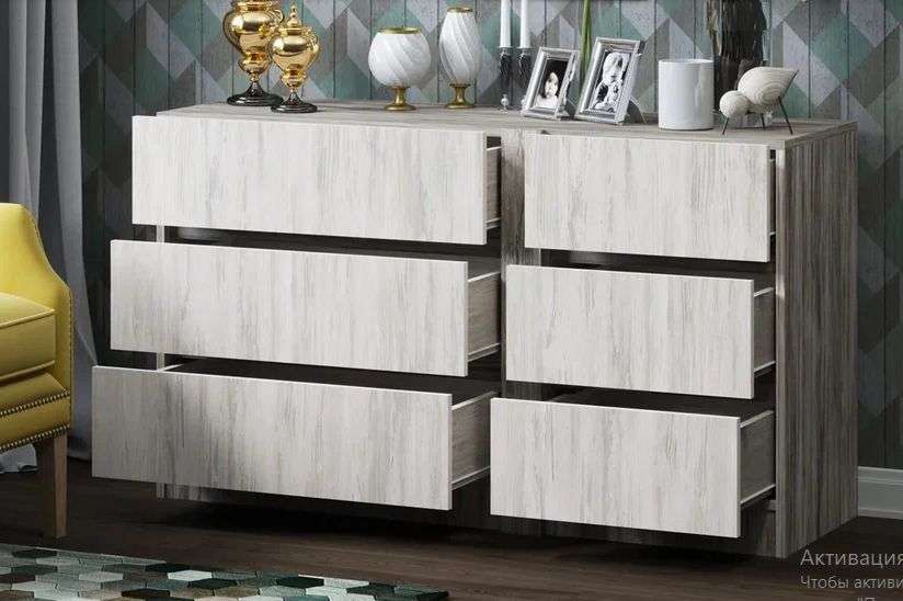 Комод «БЕРК-12» Белый древесный (Регион 058) в Нижнем Новгороде фото №2