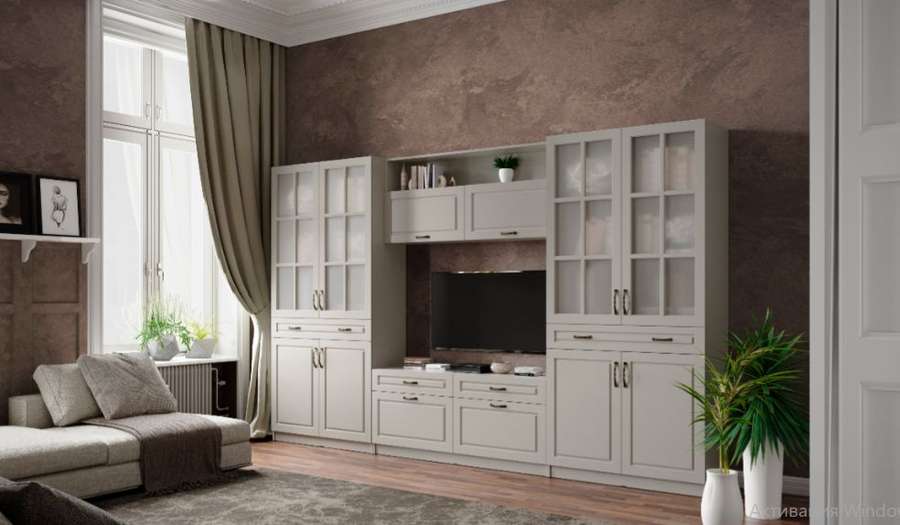 Гостиная «Апполия» Модульная Кашемир/Сантьяго Софт (Тэкс) в Нижнем Новгороде фото №1